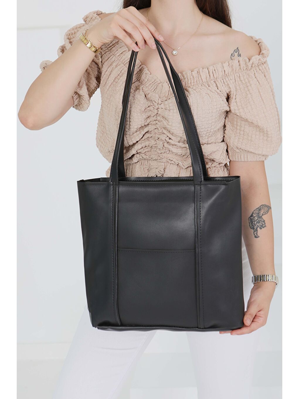 Kadın Siyah Kol Çantası - 27491-3