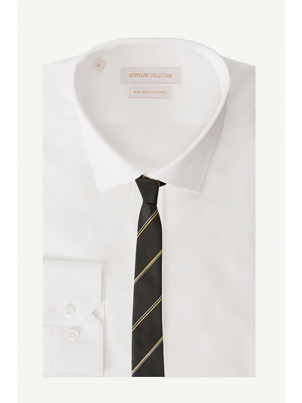 Erkek Lacivert-Kahverengi Desenli Klasik Nano Kravat-2