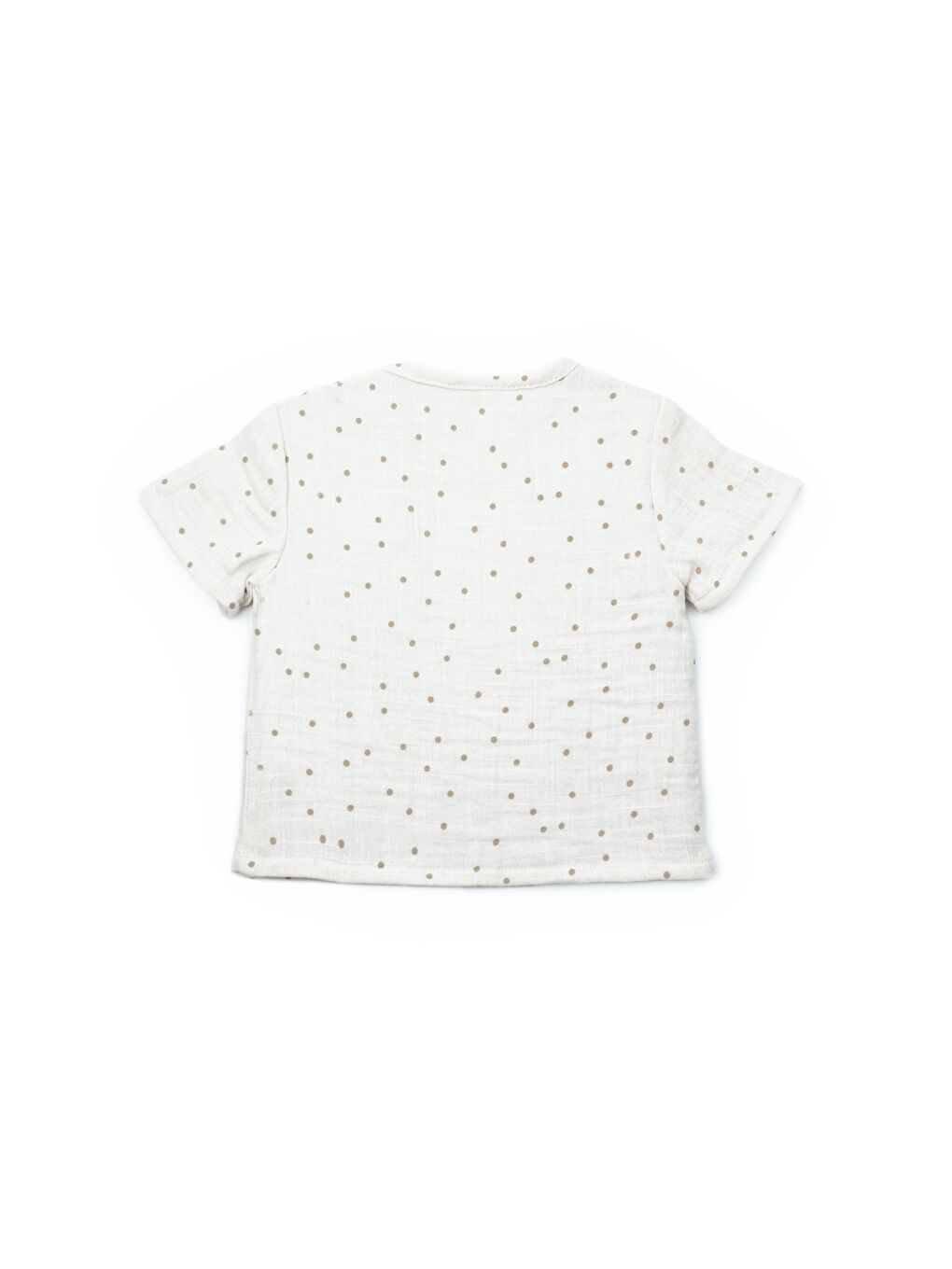 Karışık Erkek Bebek Müslin Ekru T-Shirt Ve Şort Takımı-1