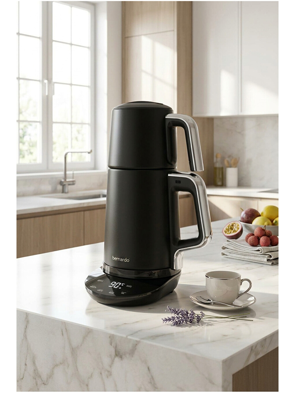 Nova Dijital Çelik Çay Makinesi Siyah-3
