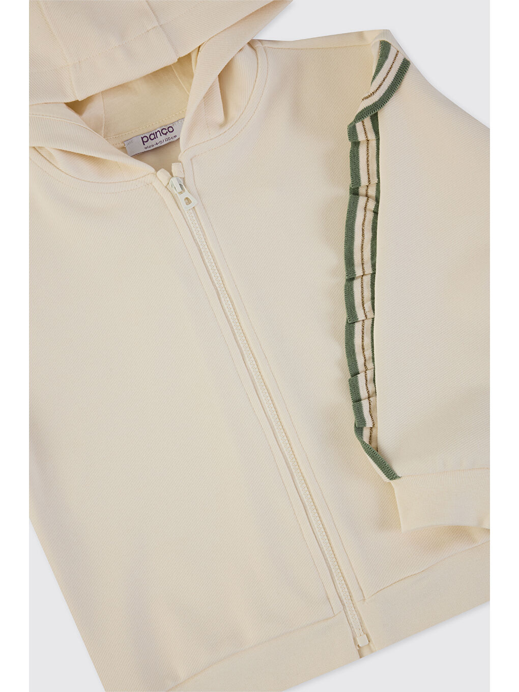 Kız Bebek Fermuarlı Ekru Sweatshirt-2