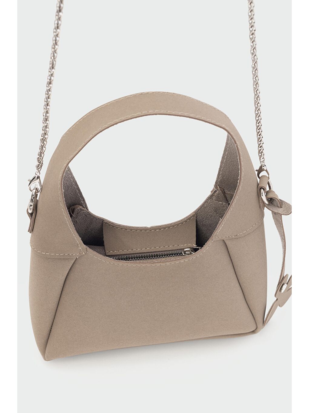 Bej Briden Omuz Çantası Vizon-3