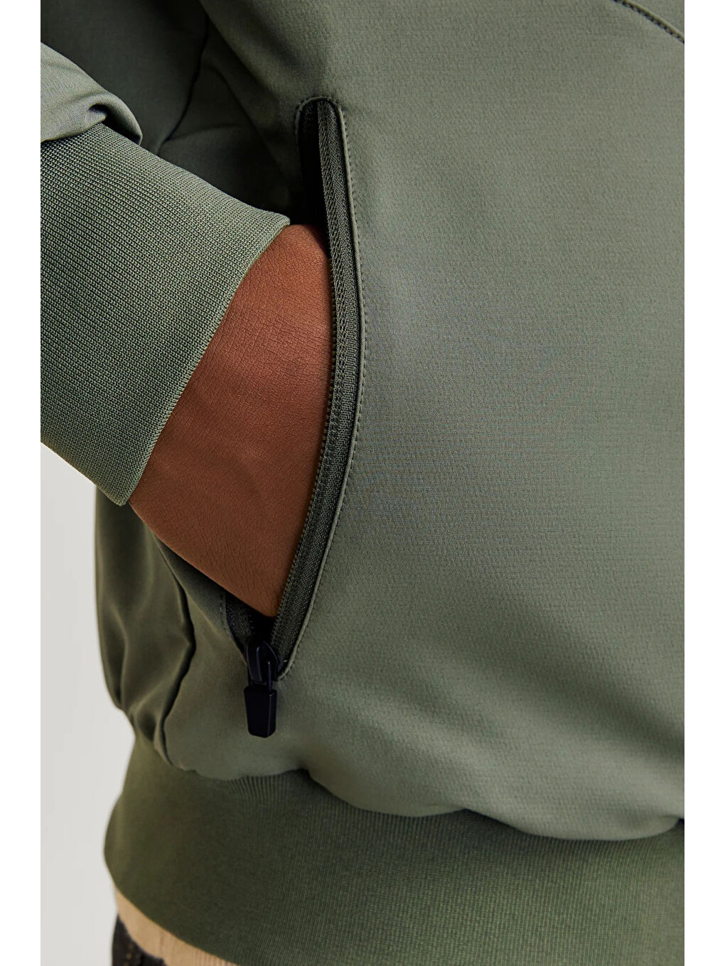 Yeşil Essentials Jjeperfect Regular Fit Kapüşonlu Mont 12270682-4