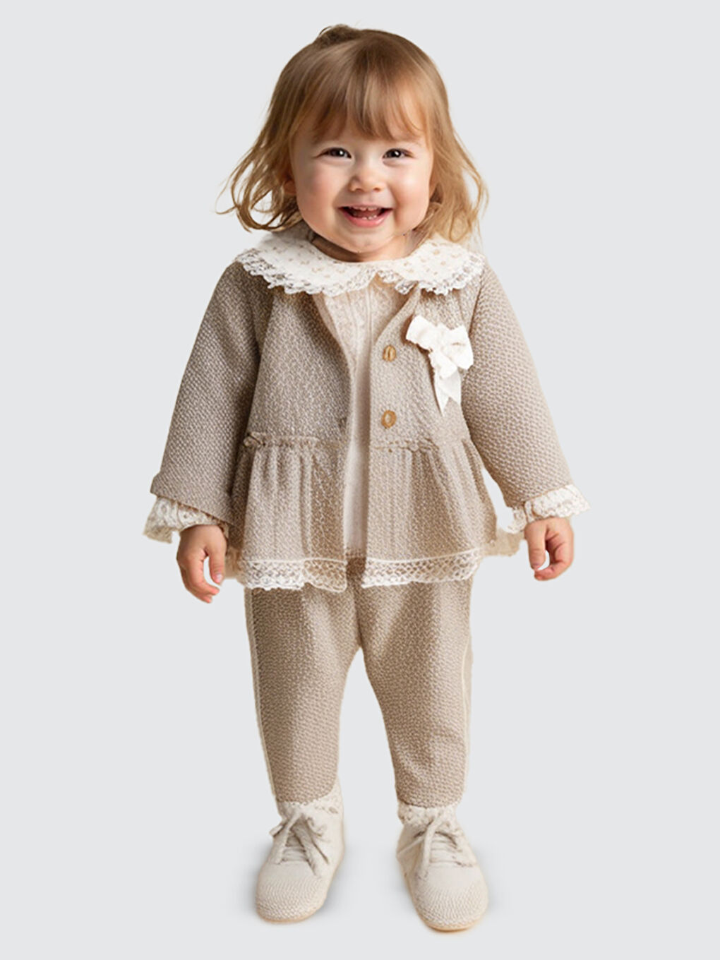 Kız Bebek Takım 6-18 Ay Bej
