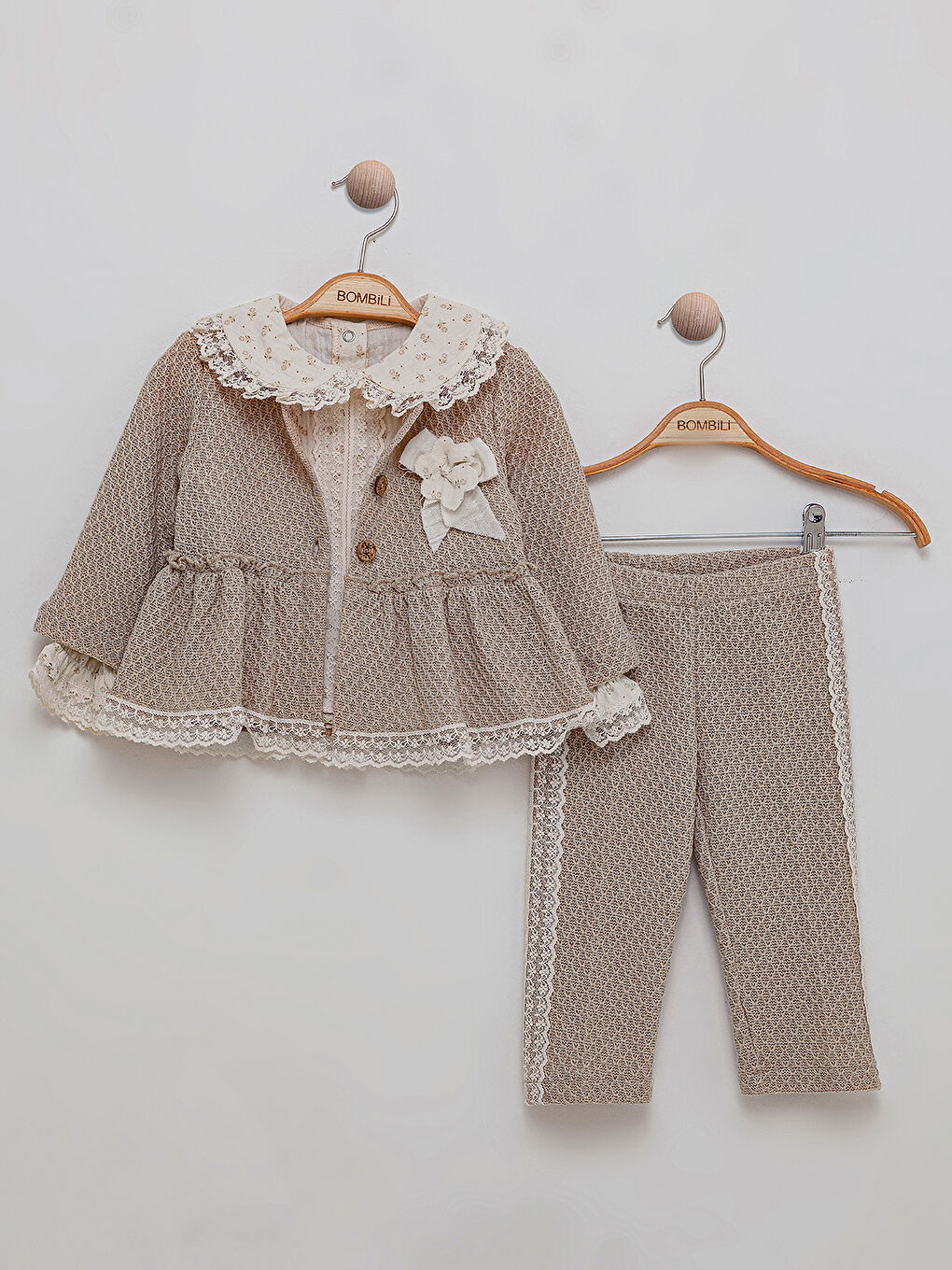 Kız Bebek Takım 6-18 Ay Bej-1