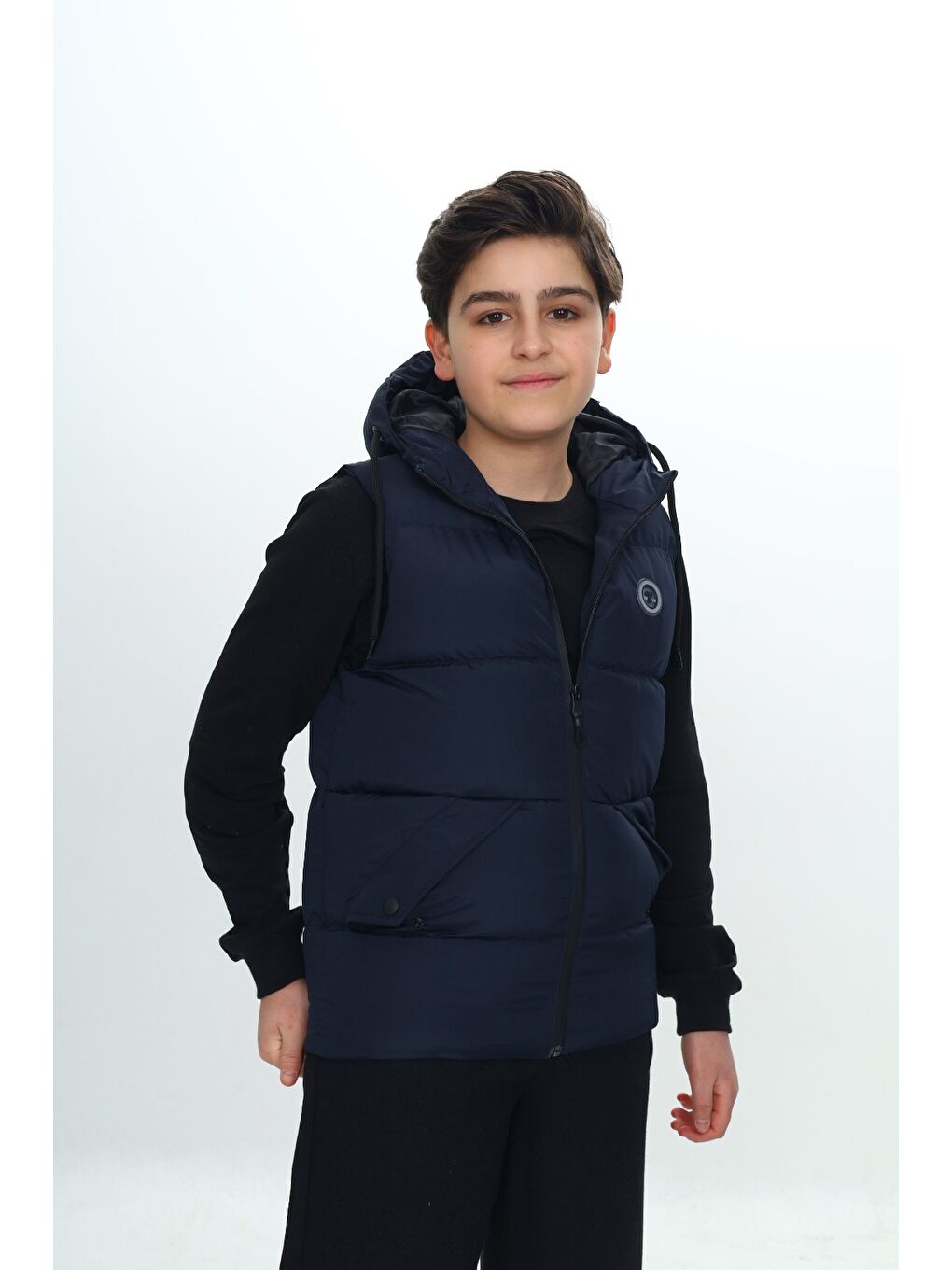 Lacivert Erkek Çocuk Göğsü Armalı Şişme Yelek