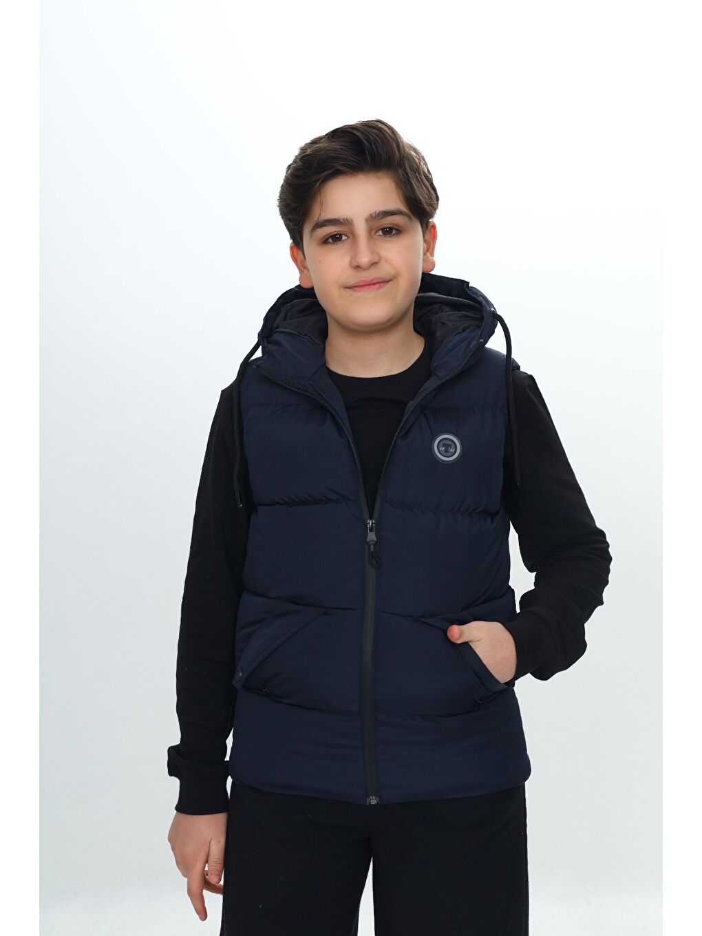 Lacivert Erkek Çocuk Göğsü Armalı Şişme Yelek-2