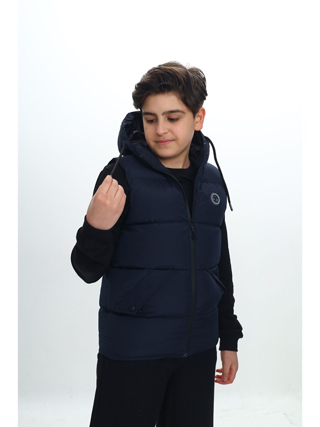 Lacivert Erkek Çocuk Göğsü Armalı Şişme Yelek-4