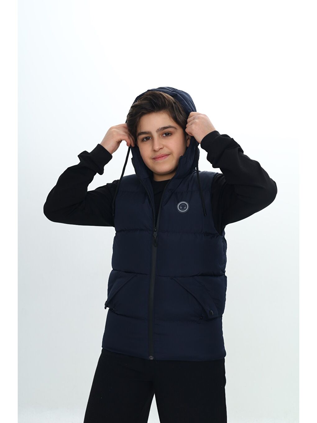 Lacivert Erkek Çocuk Göğsü Armalı Şişme Yelek-6