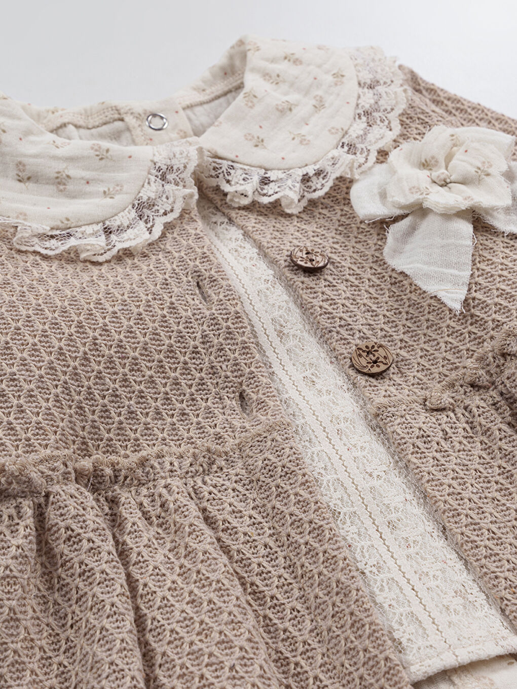 Kız Bebek Takım 6-18 Ay Bej-3