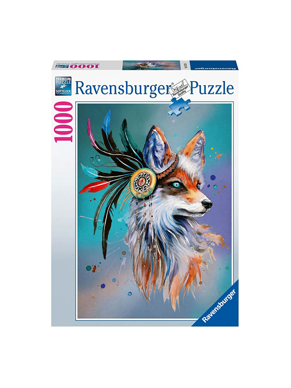 Ravensburger Renksiz Puzzle 1000 Parça Renkli Tilki 16725 - 1