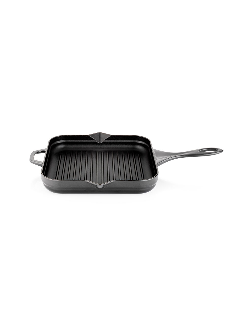 Guss Chef Döküm Kare Grill Tava 28x28 Cm 1 Parça-Gri-2