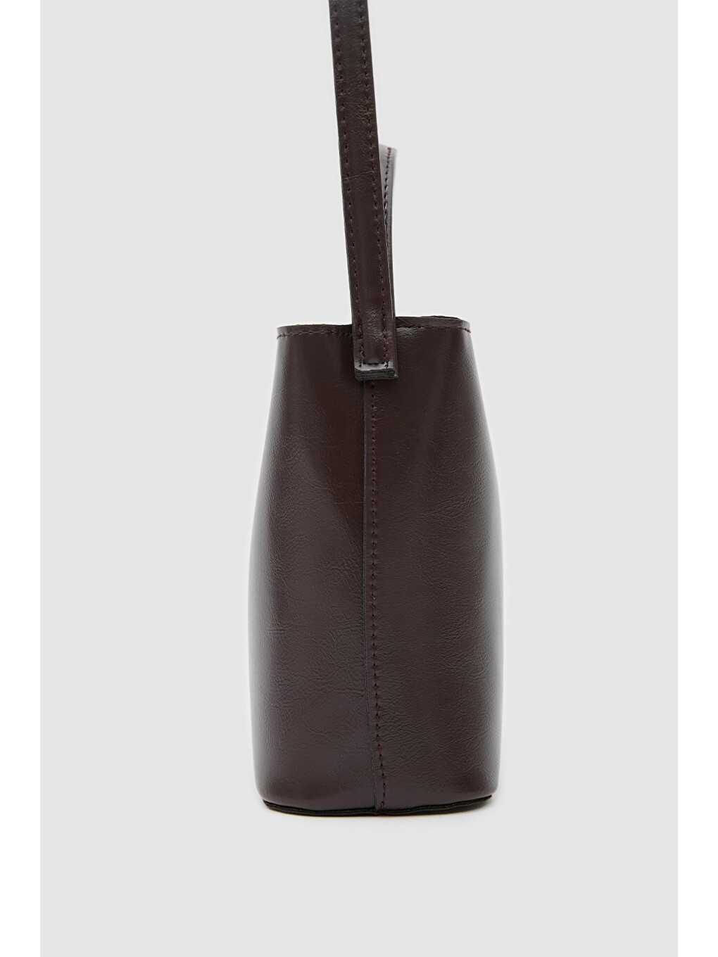 Kahverengi Amore Minimal Çapraz Çanta Koyu Kahve-7