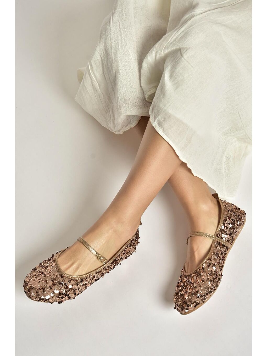 Sarı Bronz Kadın Babet Y250322040-1