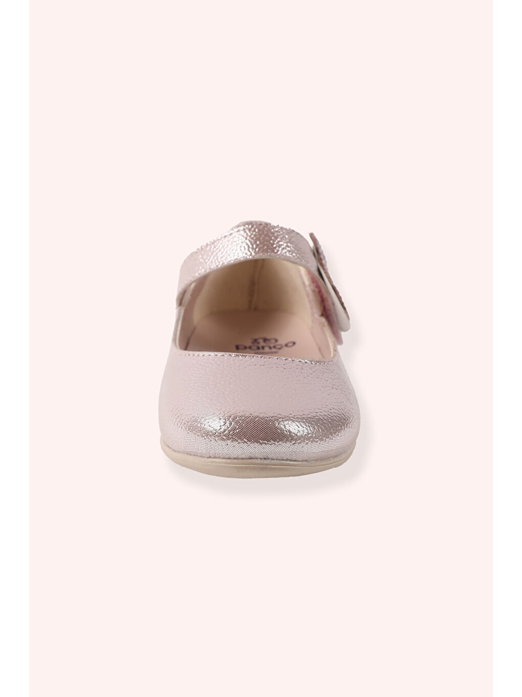 Pembe Kız Bebek Kalp Detaylı Pudra Babet-1