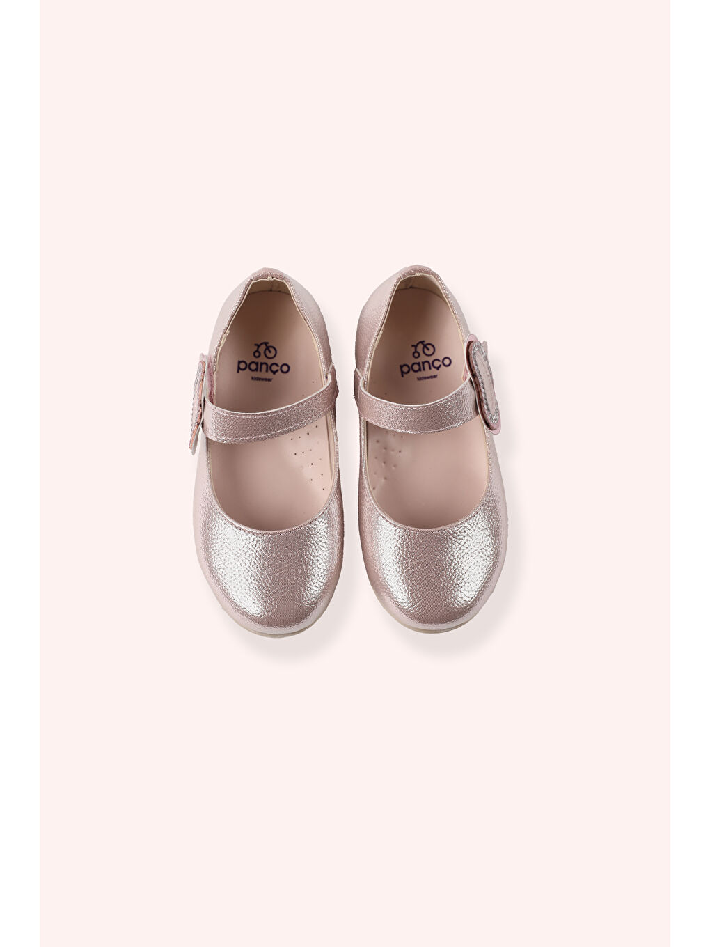 Pembe Kız Bebek Kalp Detaylı Pudra Babet-2