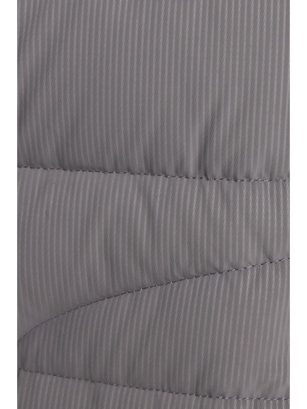 Erkek Regular Fit Klasik Kesim Dik Yaka Çift Cepli Sıcak Tutan Gri Şişme Mont-5