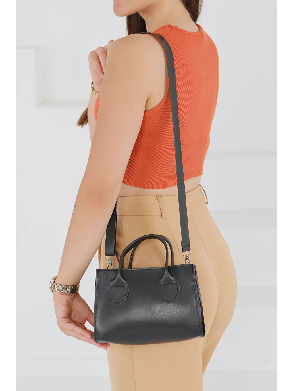 Kadın Siyah Mini El Çantası - 27466-2