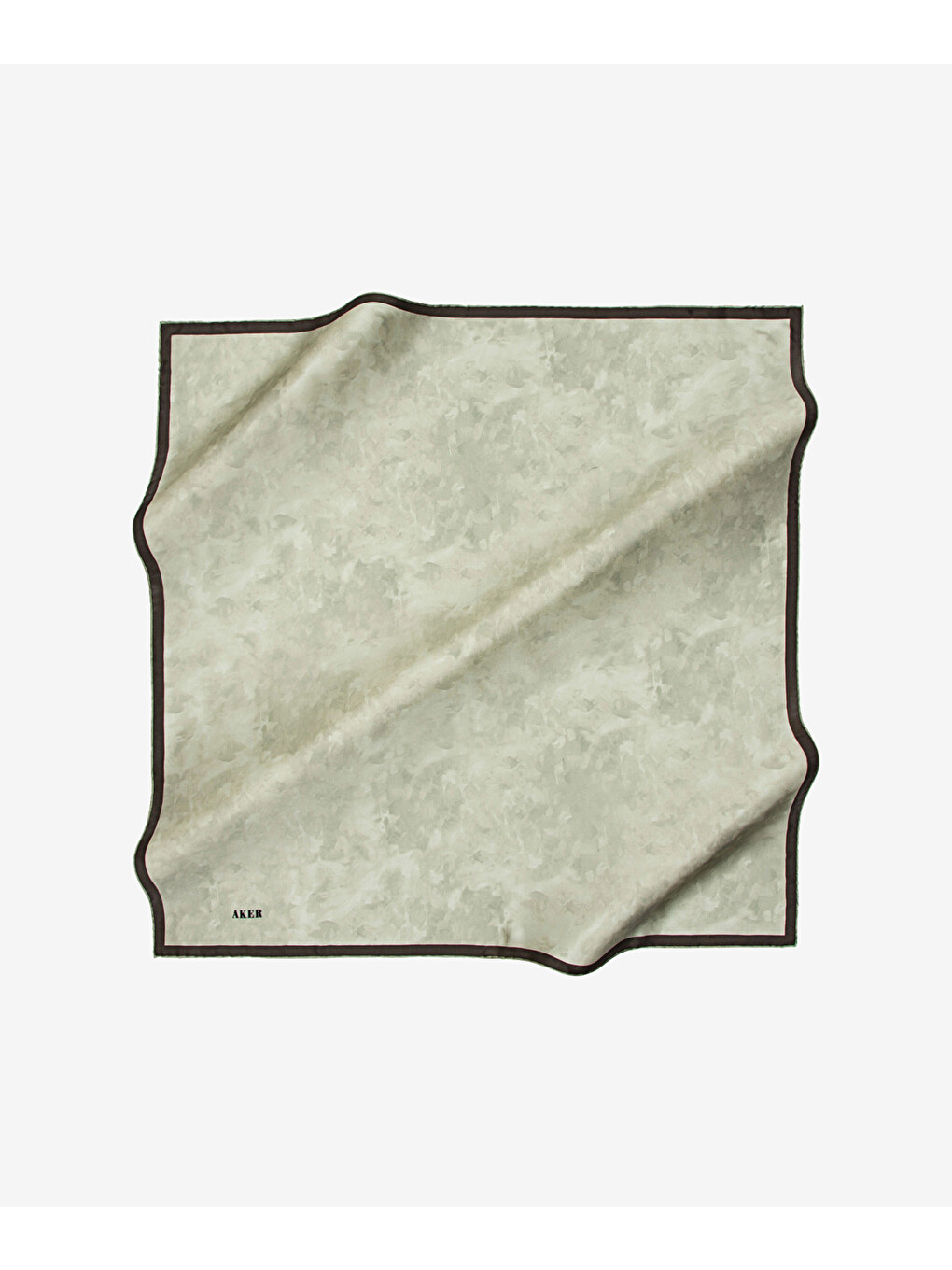 Açık Yeşil 90x90 İpek Krep Saten Eşarp-1