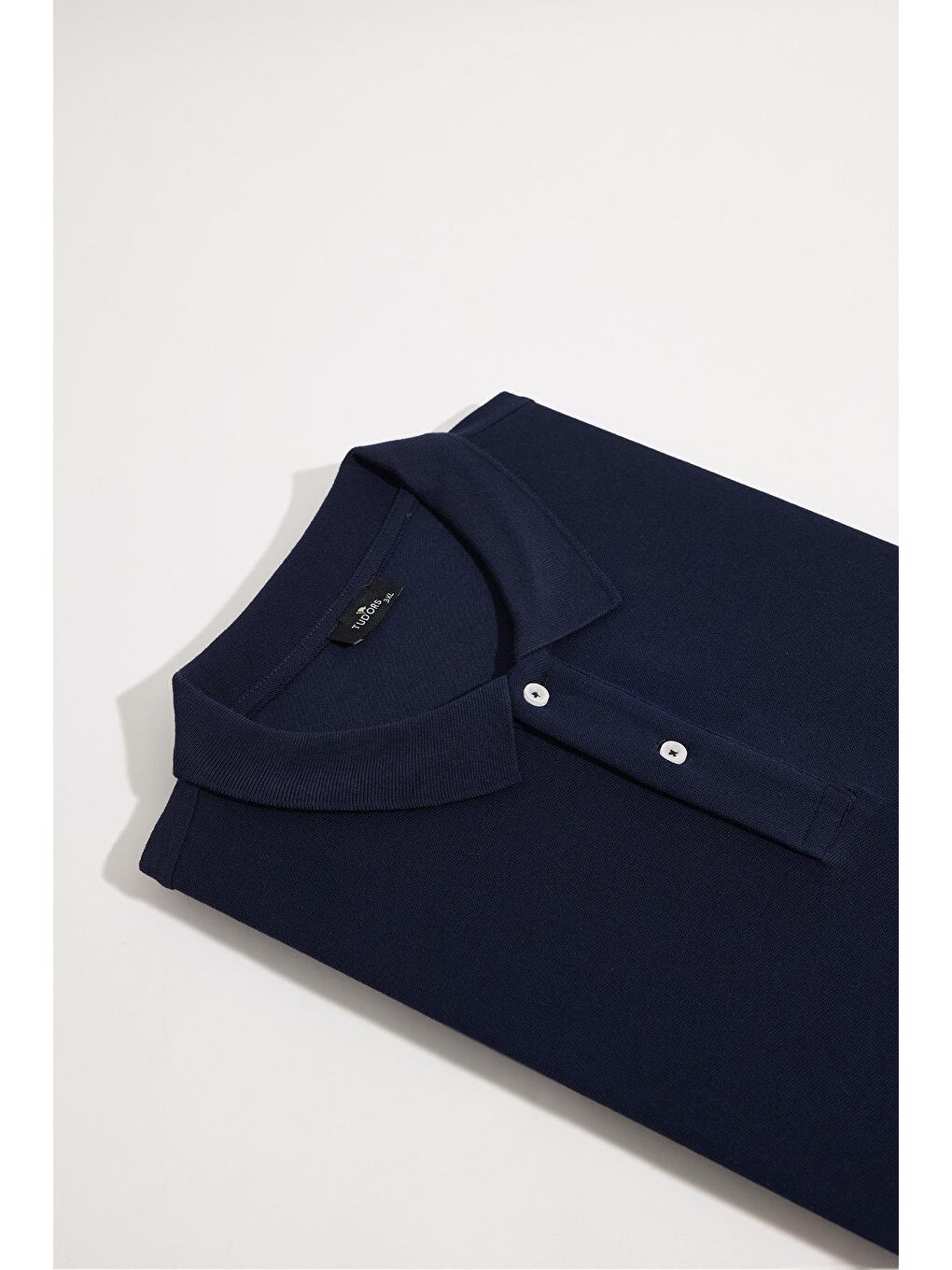 Erkek Big Size Büyük Beden %100 Pamuk Düz Pike Lacivert Polo Yaka Tişört-2