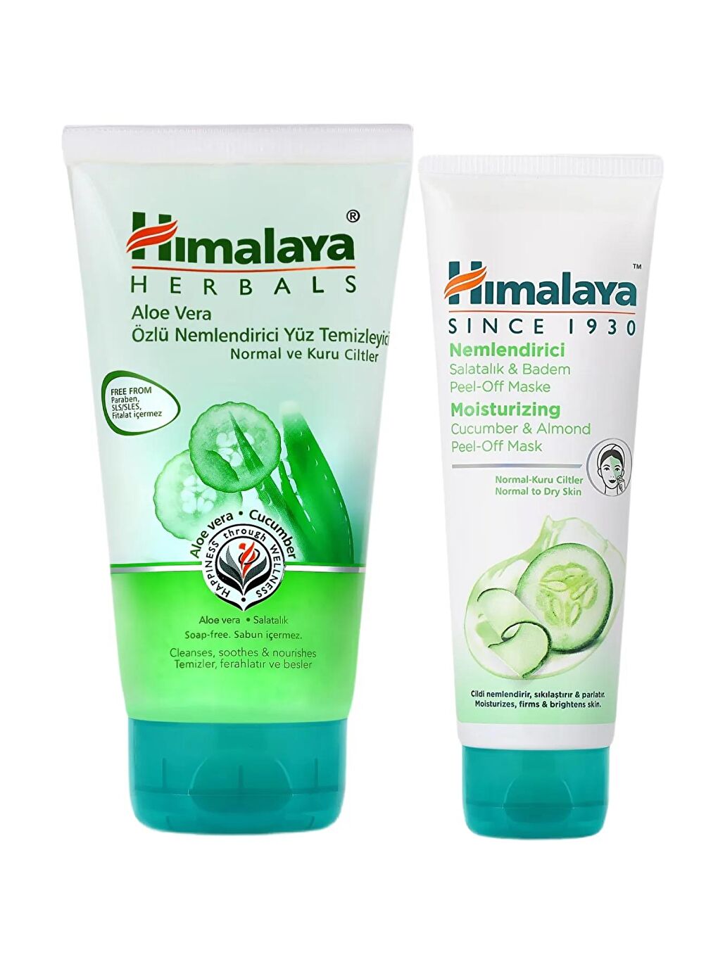 Nemlendirici Yüz Temizleme Seti  Salatalık  Aloe Vera Badem  Parabensiz  Normal Ve Kuru Ciltler