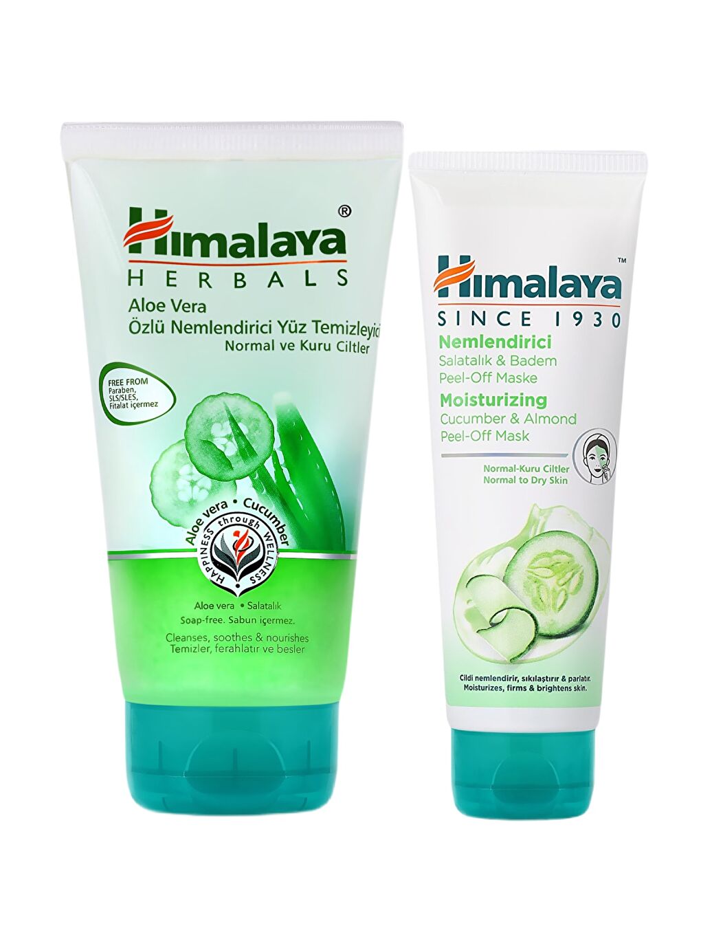 Nemlendirici Yüz Temizleme Seti  Salatalık  Aloe Vera Badem  Parabensiz  Normal Ve Kuru Ciltler-1