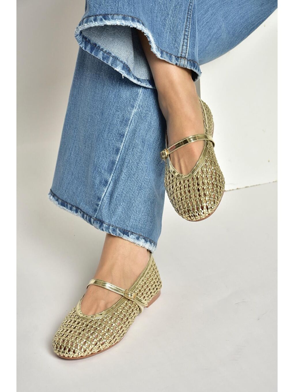 Sarı Altın Kadın Babet Y820724109