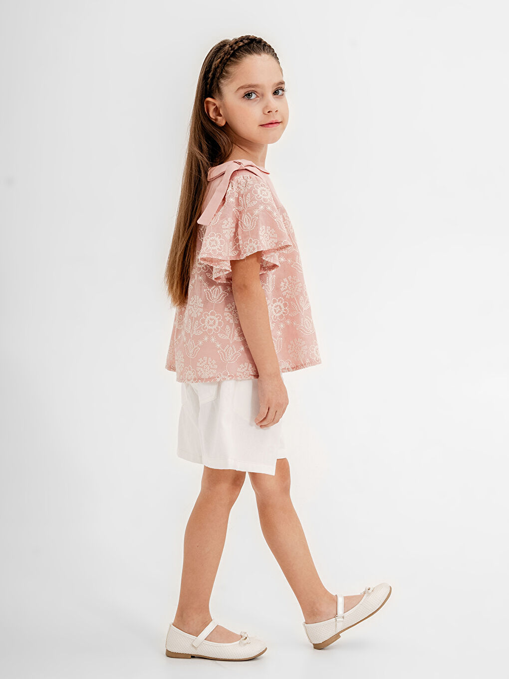 Pembe Kız Çocuk Takım 2-5 Yaş Pudra-2