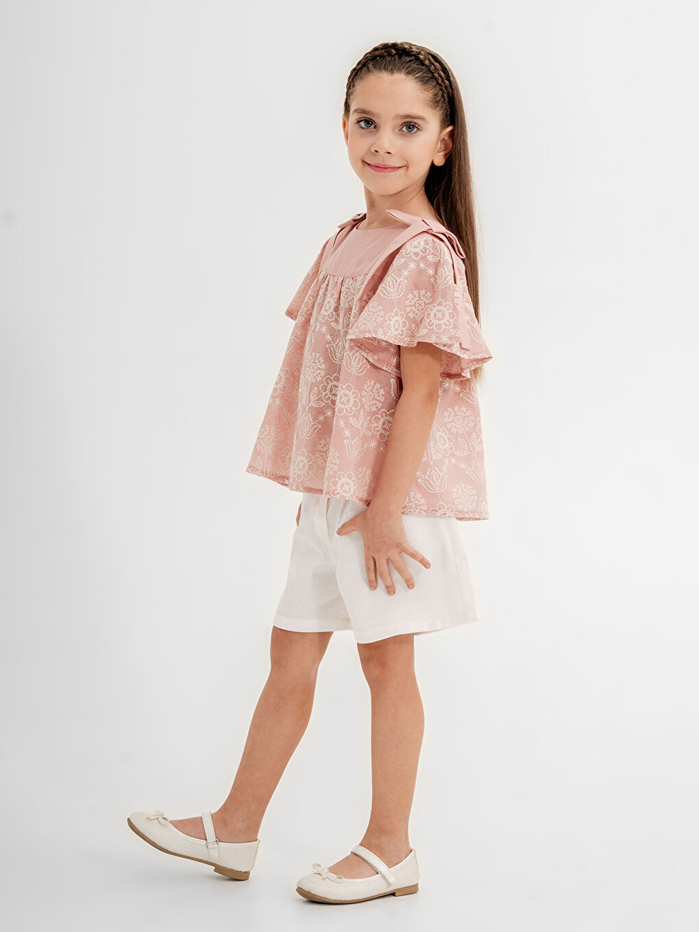 Pembe Kız Çocuk Takım 2-5 Yaş Pudra-3