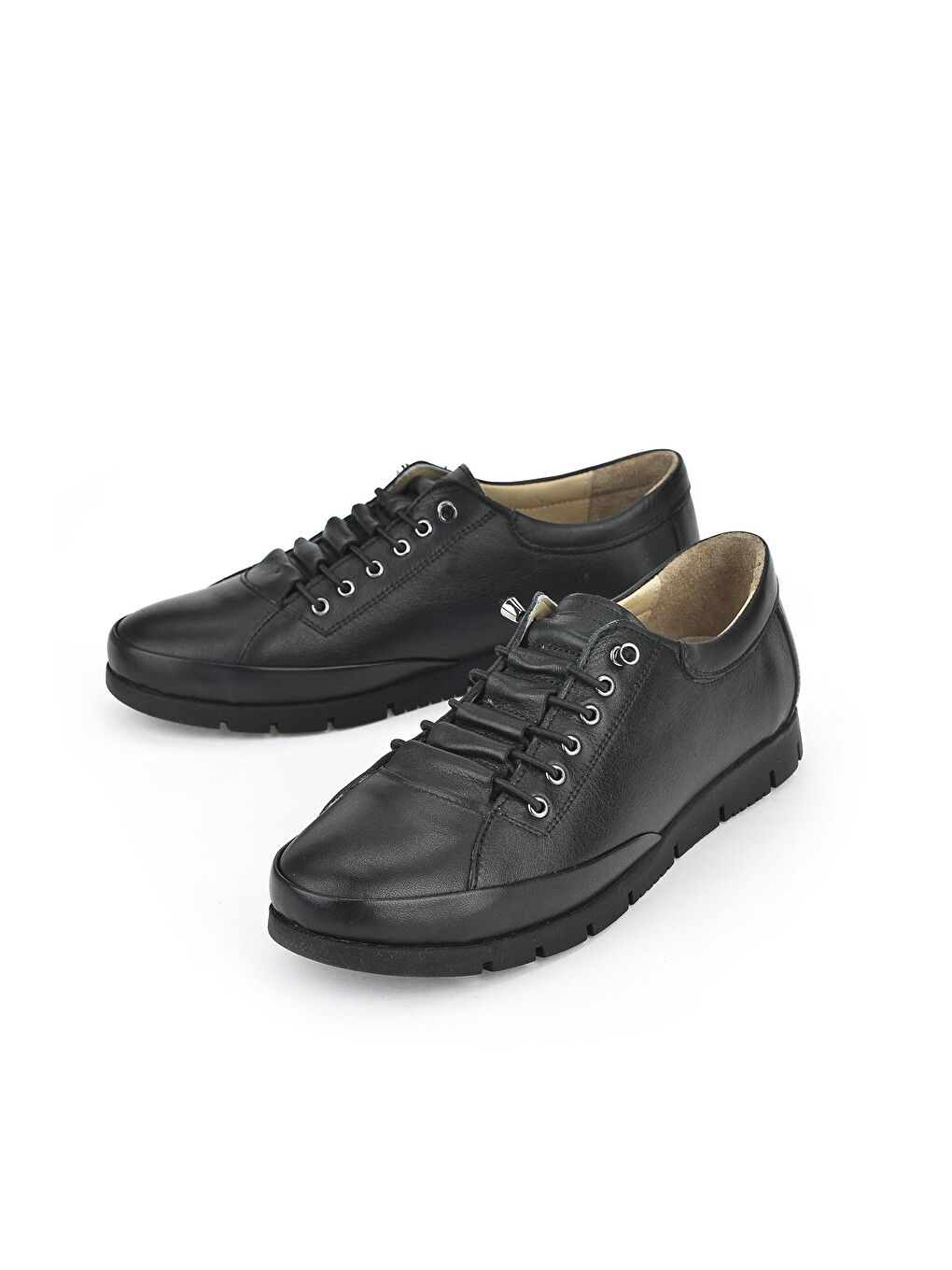 Kadın Hakiki Deri  Sneaker 1311015 808 Siyah-3