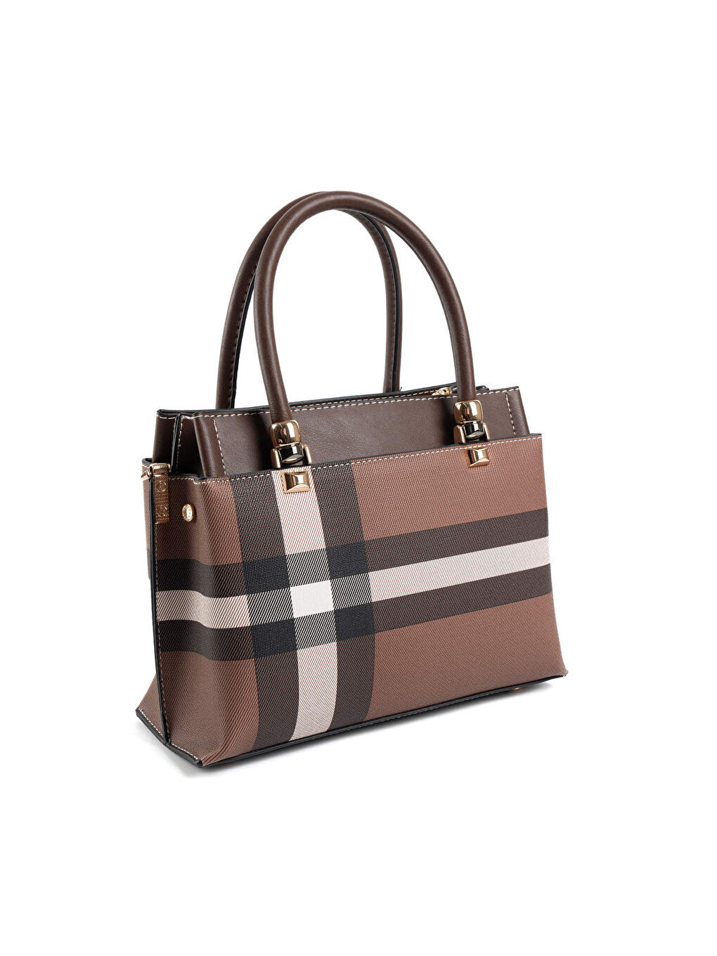 Kahverengi Kadın Kol Çantası 826-47763 SILVER POLO MK85 Koyu Kahve-Mat Kahve-5