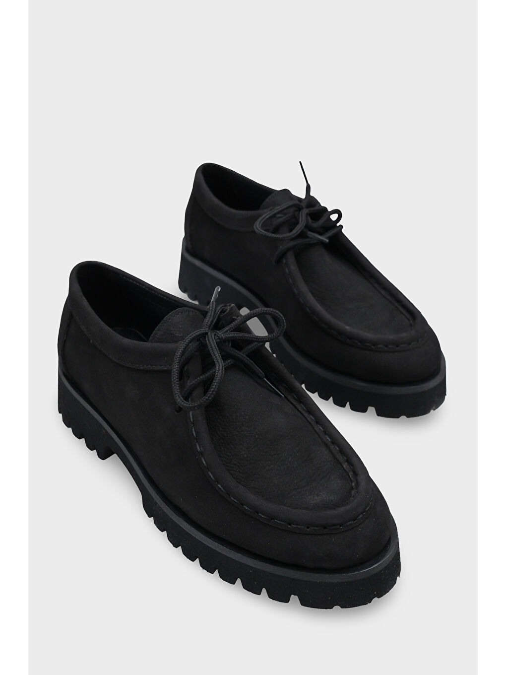 Siyah Merla Deri Kadın Loafer-1