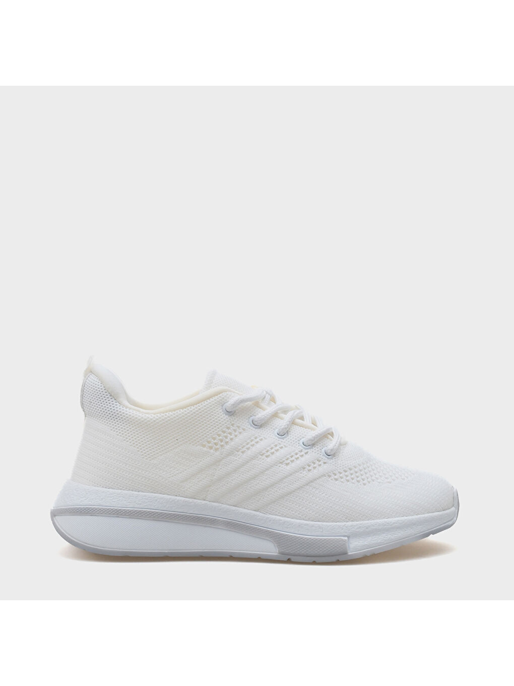 Beyaz Aleta Bağcıklı Günlük Spor Kadın Sneaker