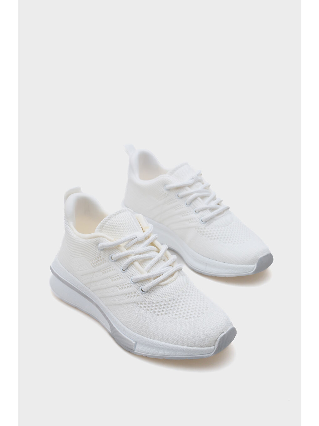 Beyaz Aleta Bağcıklı Günlük Spor Kadın Sneaker-1
