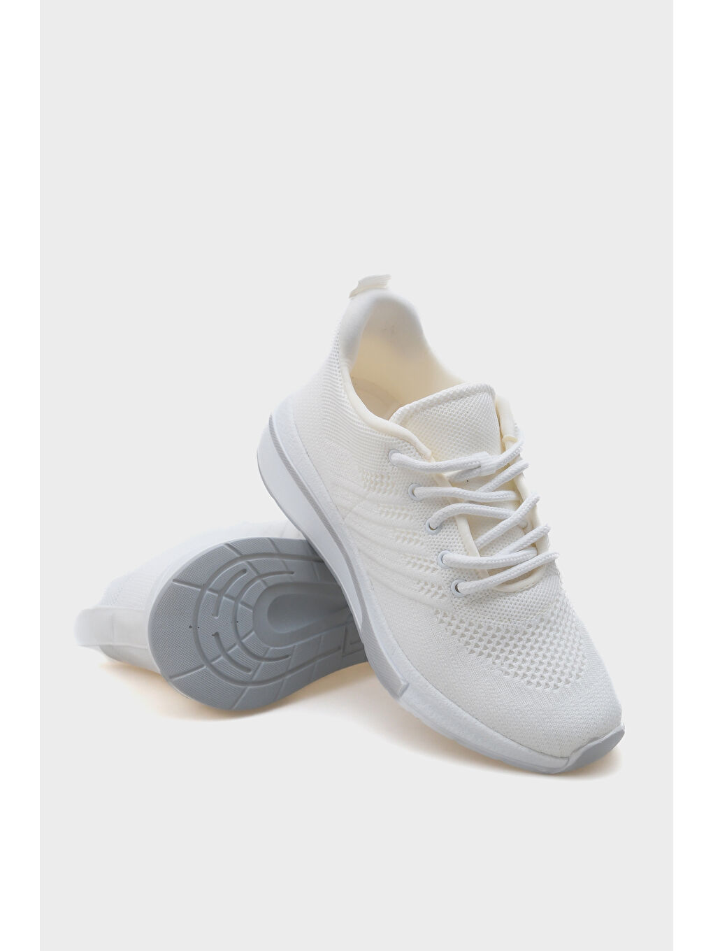 Beyaz Aleta Bağcıklı Günlük Spor Kadın Sneaker-3