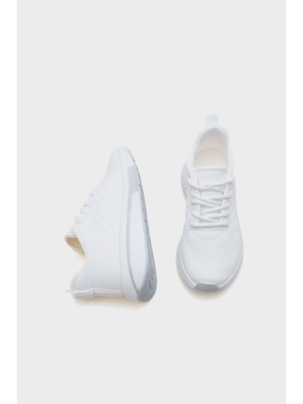 Beyaz Aleta Bağcıklı Günlük Spor Kadın Sneaker-5