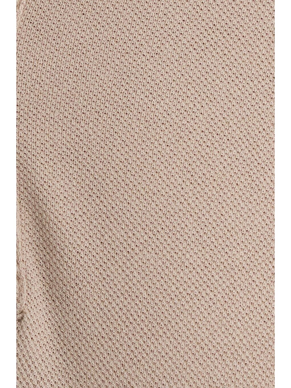 Bej Erkek Regular Fit Klasik Kesim Pamuklu Yumuşak Dokulu Serin Tutan Kumaş Düz Taş Polo Yaka Tişört-5