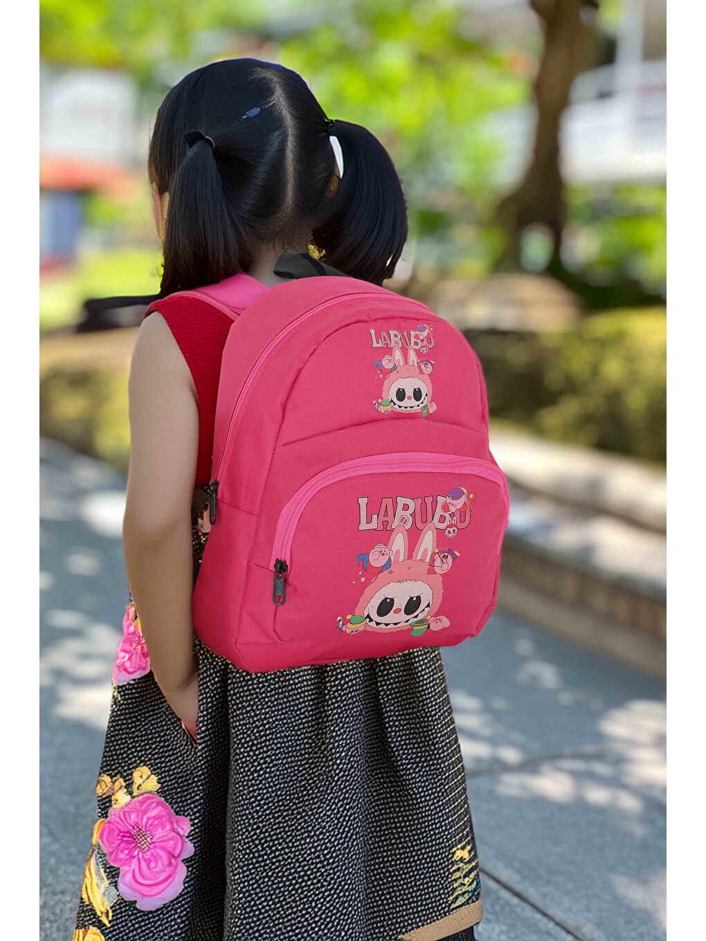 Baskılı Sırt Çantası Pembe - 27504