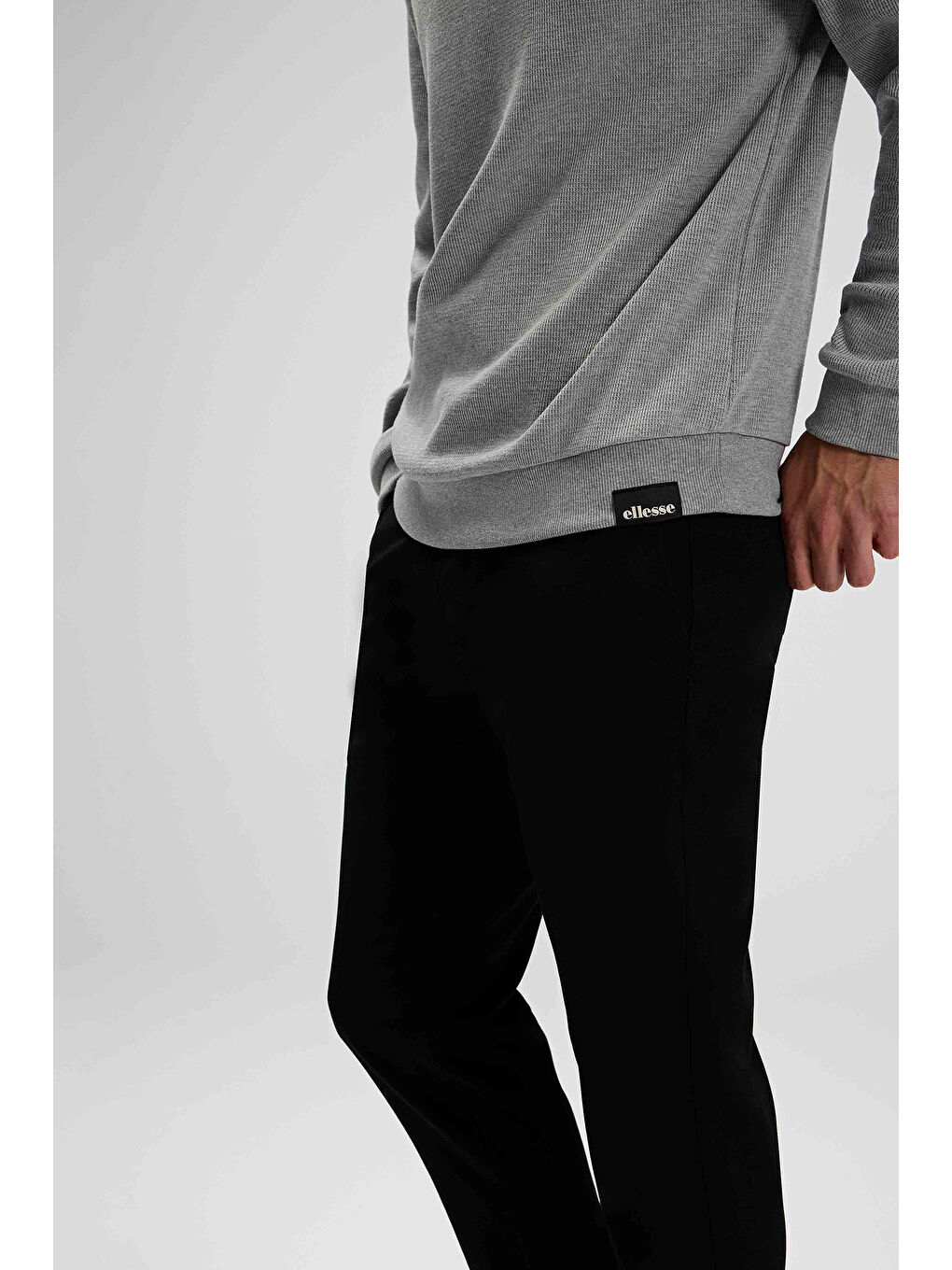 Gri % 100 Pamuk Regular Fit Bisiklet Yaka Kazak EM615-GR-3