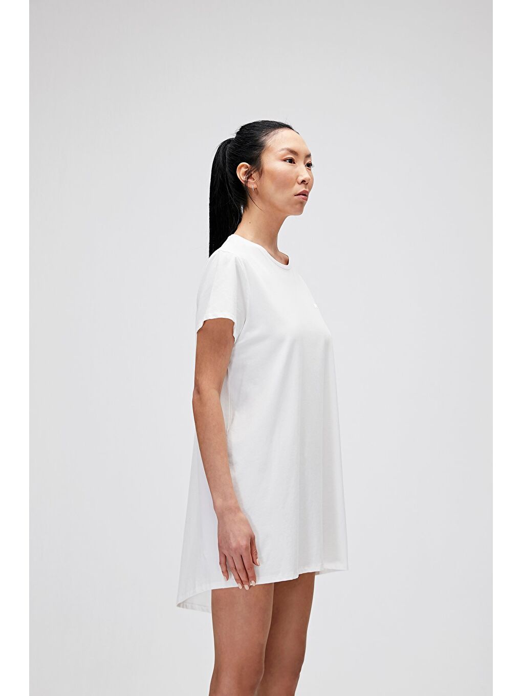 Candice Dress Off-White Beyaz Kadın Elbise Tişört-2