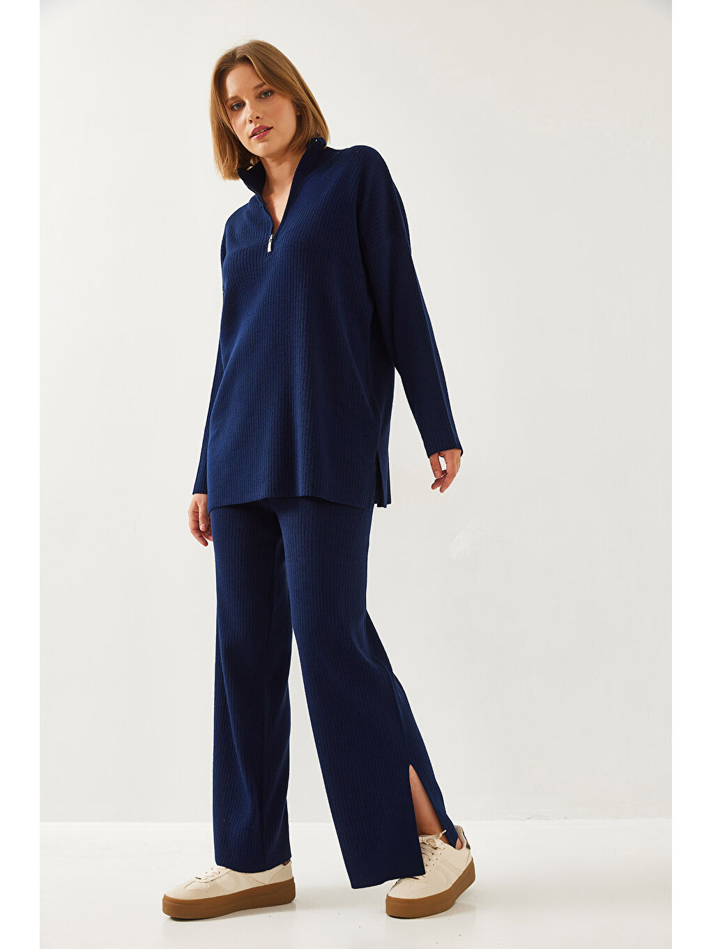 Lacivert Kadın Uzun Kollu Alt-Üst Takım-2