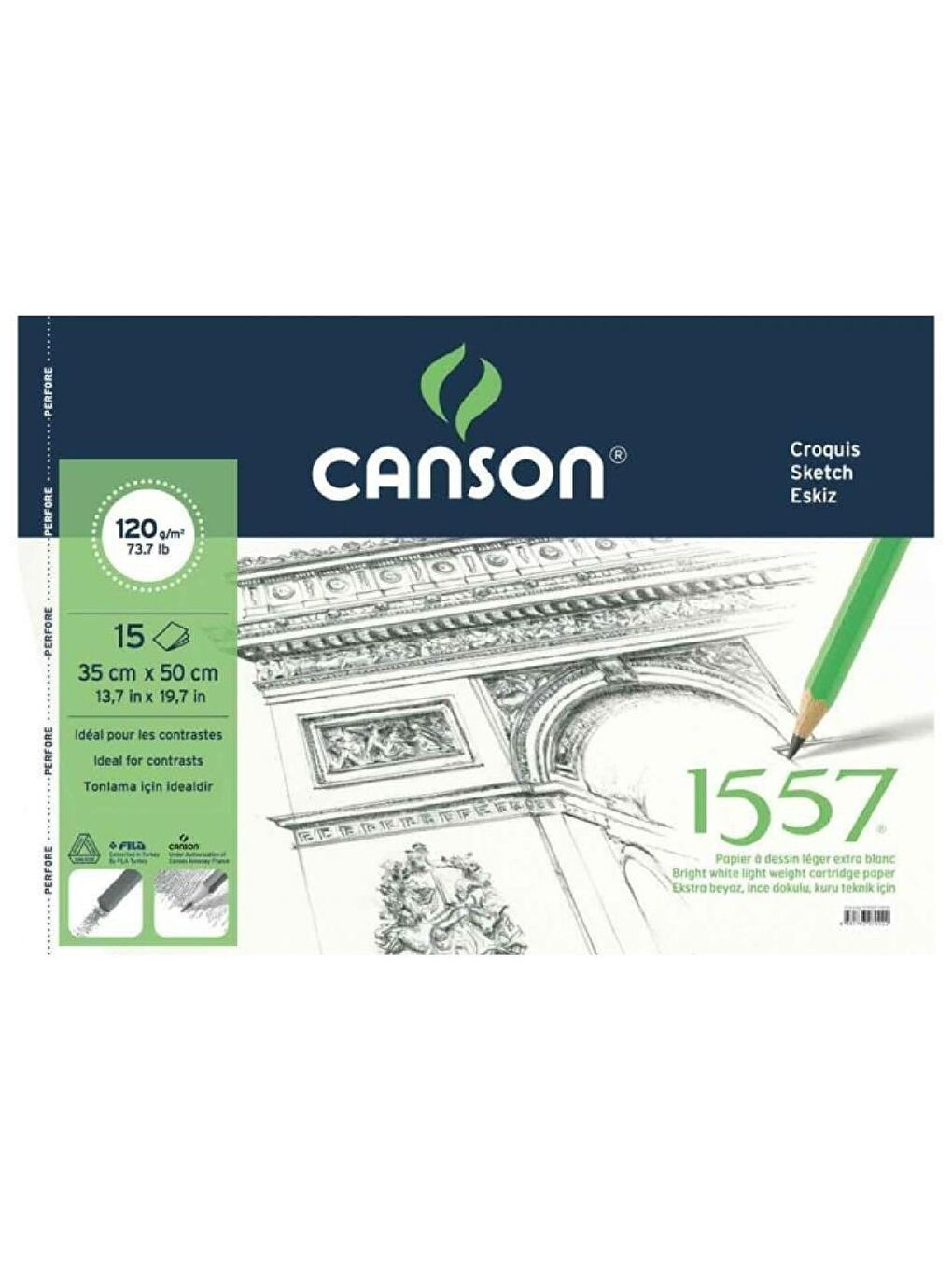 Canson Karışık 1557 35x50 Resim ve Eskiz Çizim Defteri 120 Gr 15 Yaprak