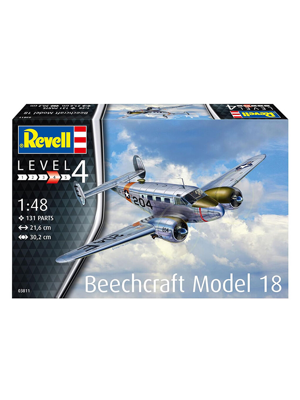 Maket Model Kit Uçak Beechcraft Model 18 03811-6