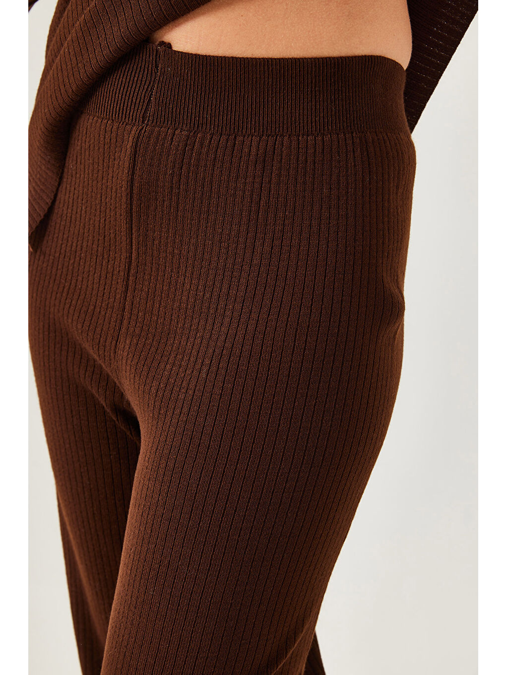 Kahverengi Kadın Uzun Kollu Alt-Üst Takım-1