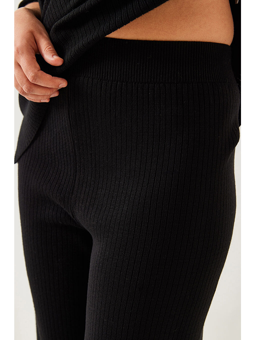 Siyah Kadın Uzun Kollu Alt-Üst Takım-4