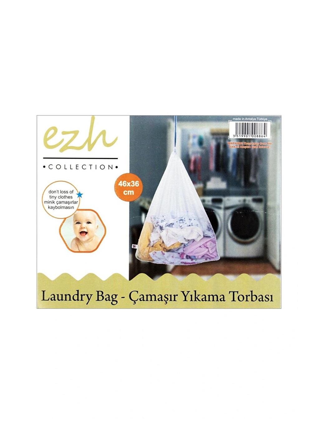 Karışık Eko Bebek Çamaşır Yıkama Filesi Torbası-2
