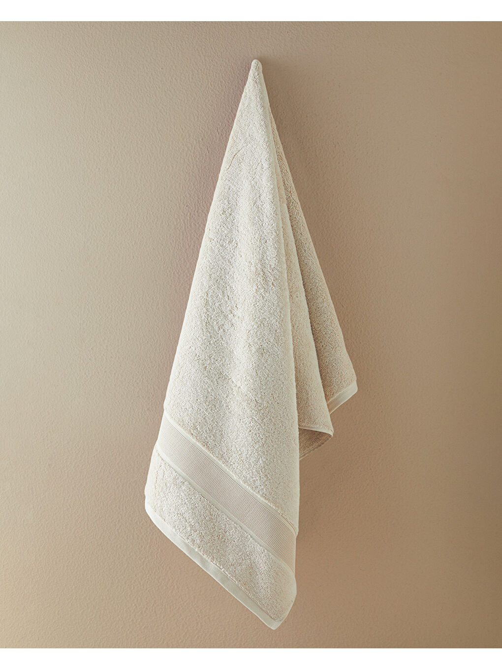 Poffy Soft-Premium Pamuklu Banyo Havlusu Bej-1