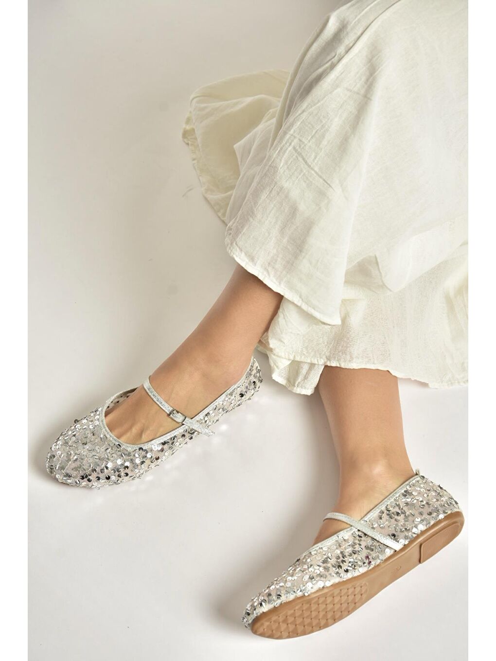 Gri Gümüş Kadın Babet Y250322040-2