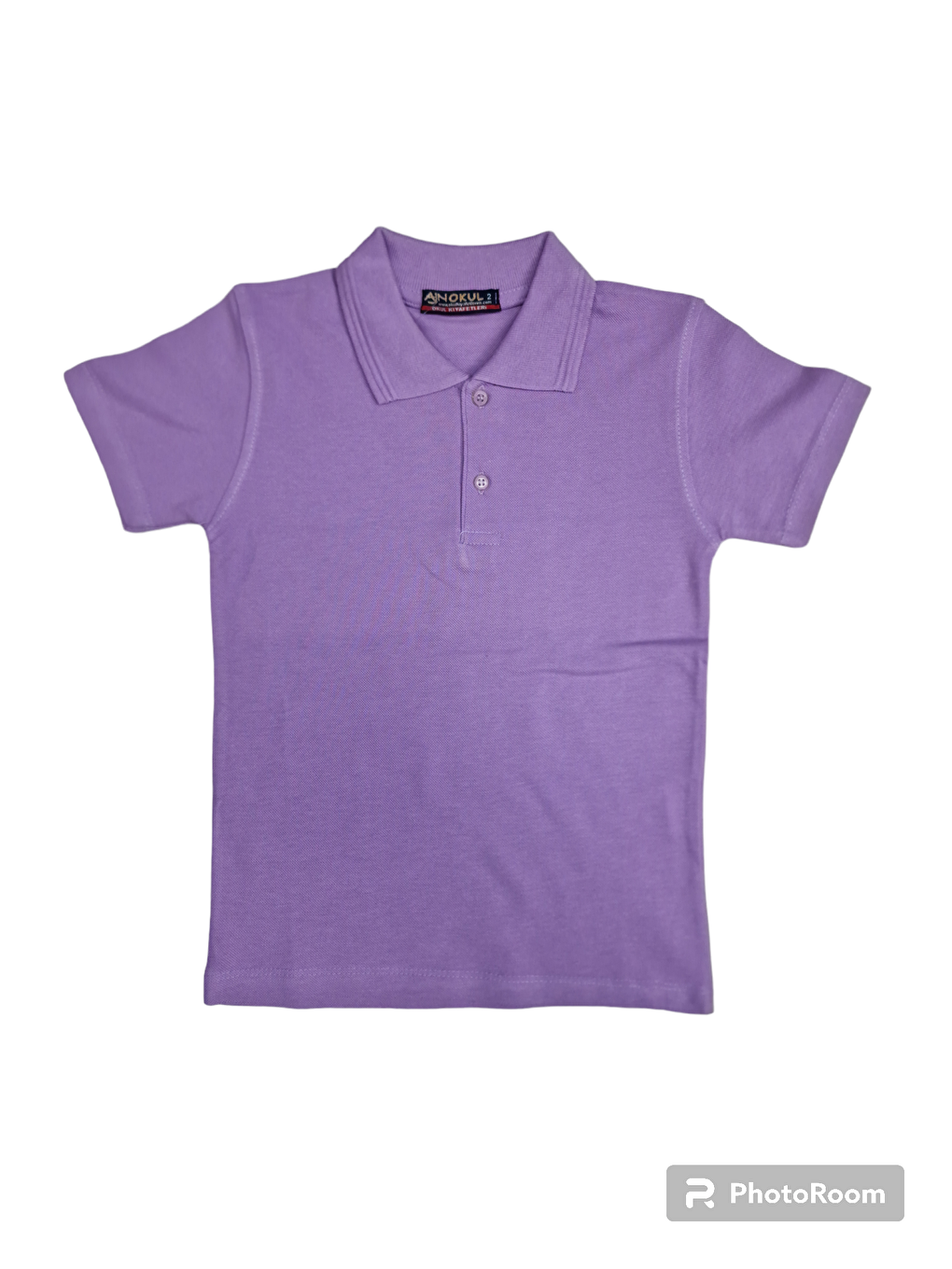 ajn Lila Kids Polo Yaka Basic Kısa Kollu Erkek Çocuk Tişört - 4