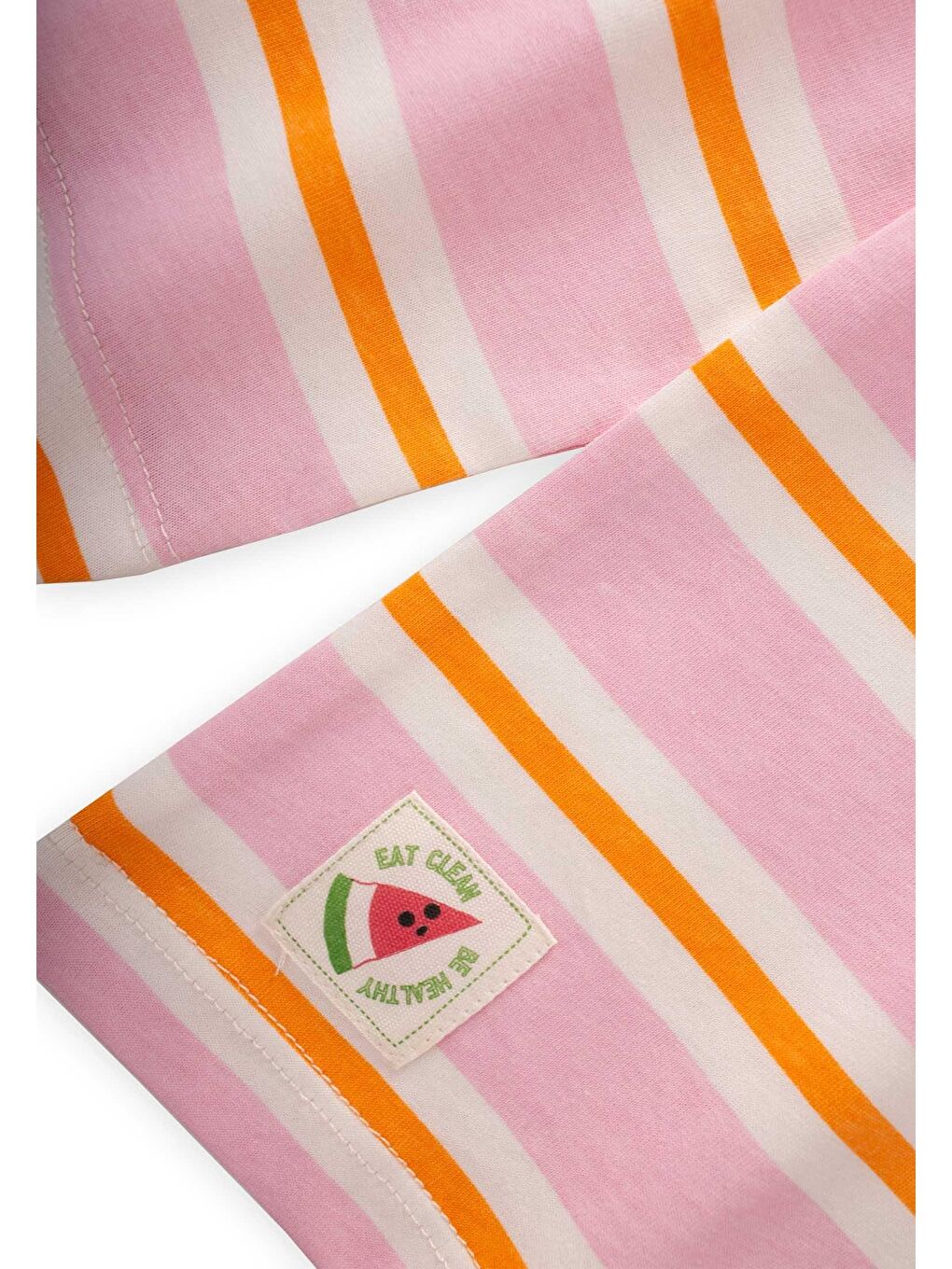 Pembe Kız Çocuk Uzun Kollu Çizgili Tişört-2